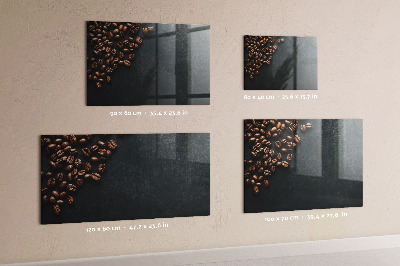 Tableau magnétique verre Café en grains
