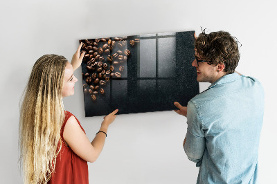 Tableau magnétique verre Café en grains