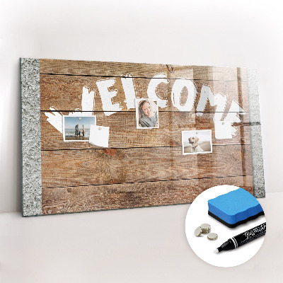 Tableau magnétique design horizontal Panneau de bienvenue