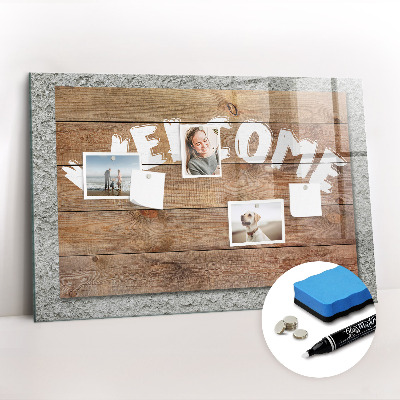 Tableau magnétique design horizontal Panneau de bienvenue