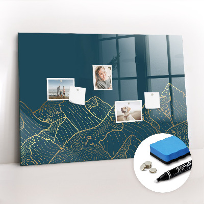 Tableau effaçable magnétique horizontal Croquis des montagnes