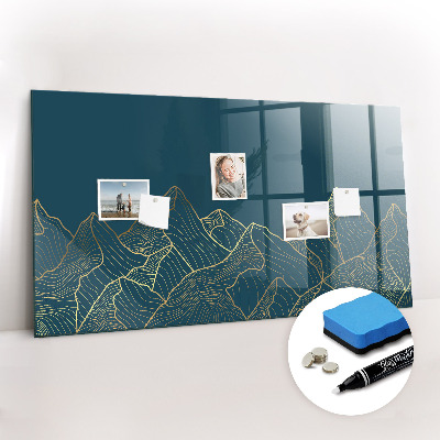 Tableau effaçable magnétique horizontal Croquis des montagnes