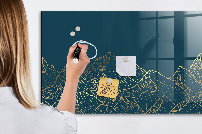 Tableau effaçable magnétique horizontal Croquis des montagnes