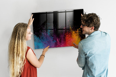 Tableau magnétique verre Une explosion de couleurs