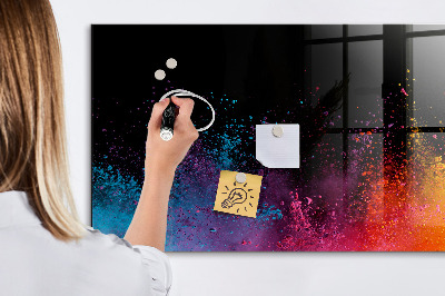 Tableau magnétique verre Une explosion de couleurs
