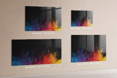 Tableau magnétique verre Une explosion de couleurs