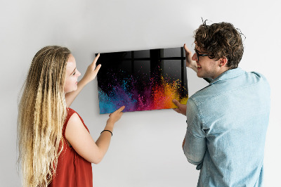 Tableau magnétique verre Une explosion de couleurs