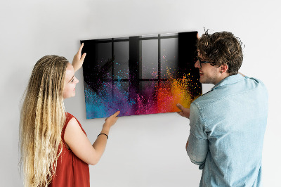 Tableau magnétique verre Une explosion de couleurs