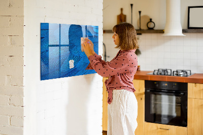 Tableau magnétique design horizontal Plume d'oiseau