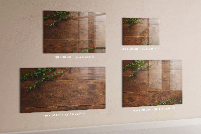 Tableau magnétique verre Bois rustique