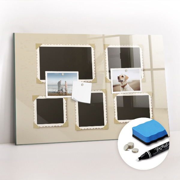 Tableau effaçable magnétique horizontal Cadres rétro