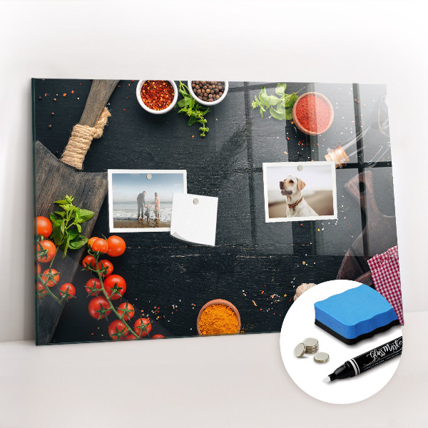 Tableau effaçable magnétique horizontal Accessoires de cuisine