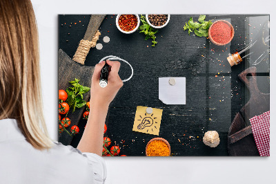 Tableau effaçable magnétique horizontal Accessoires de cuisine