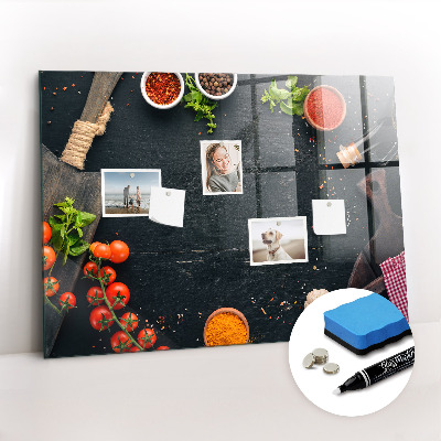 Tableau effaçable magnétique horizontal Accessoires de cuisine