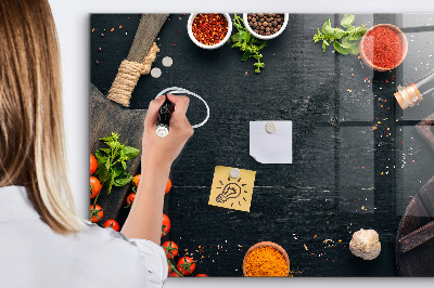 Tableau effaçable magnétique horizontal Accessoires de cuisine