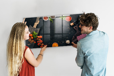 Tableau effaçable magnétique horizontal Accessoires de cuisine
