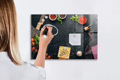 Tableau effaçable magnétique horizontal Accessoires de cuisine