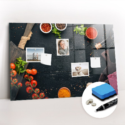 Tableau effaçable magnétique horizontal Accessoires de cuisine