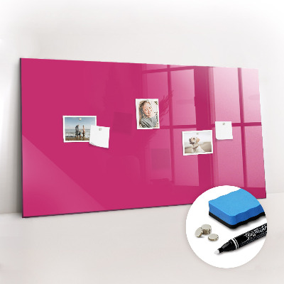 Tableau magnétique design horizontal Couleur rose intense