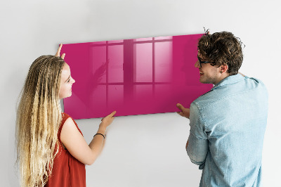 Tableau magnétique design horizontal Couleur rose intense