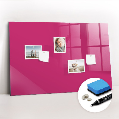 Tableau magnétique design horizontal Couleur rose intense
