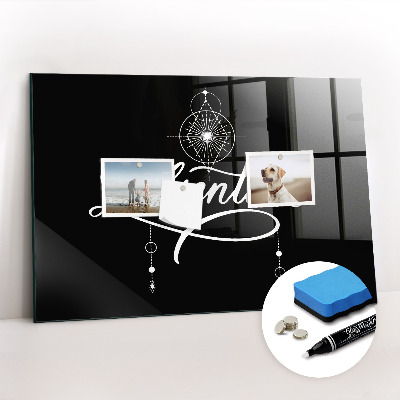 Tableau magnétique verre Aventure