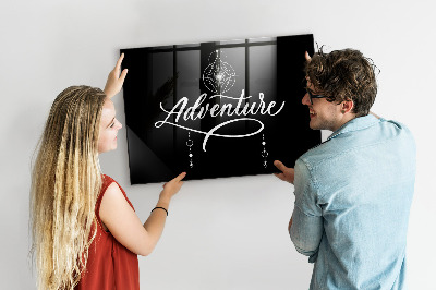Tableau magnétique verre Aventure