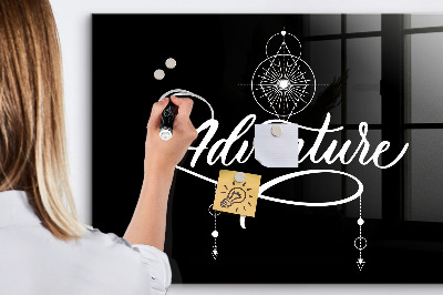 Tableau magnétique verre Aventure