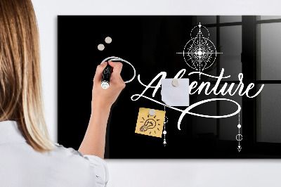 Tableau magnétique verre Aventure