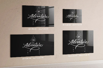 Tableau magnétique verre Aventure