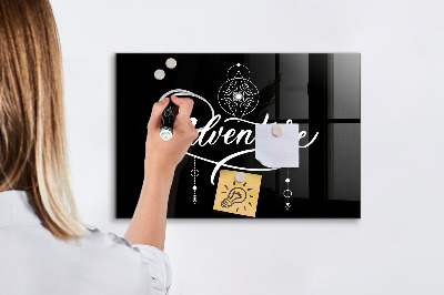 Tableau magnétique verre Aventure
