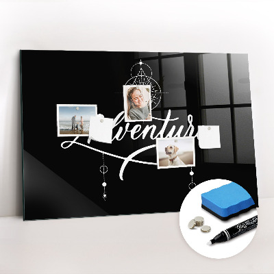 Tableau magnétique verre Aventure
