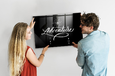 Tableau magnétique verre Aventure