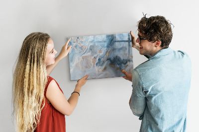 Tableau effaçable magnétique Motif en marbre