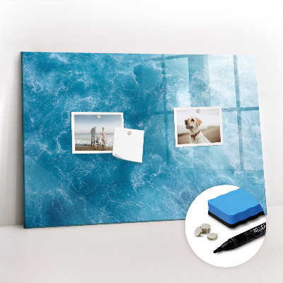 Tableau verre magnétique Eau de mer