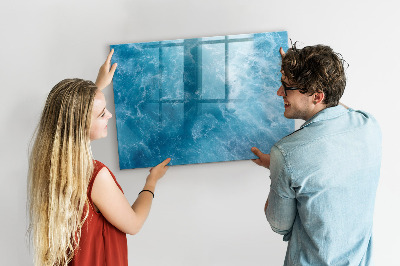 Tableau verre magnétique Eau de mer