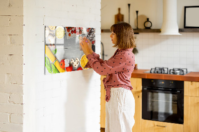 Tableau magnétique mural Ingrédients
