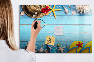Tableau verre magnétique Accessoires de plage