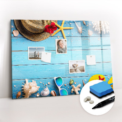 Tableau verre magnétique Accessoires de plage