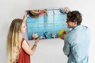 Tableau verre magnétique Accessoires de plage