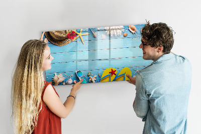 Tableau verre magnétique Accessoires de plage