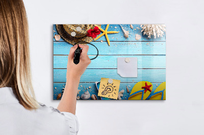 Tableau verre magnétique Accessoires de plage