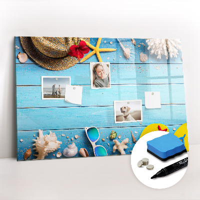 Tableau verre magnétique Accessoires de plage