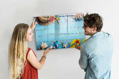 Tableau verre magnétique Accessoires de plage