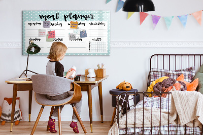 Tableau magnétique mural Planificateur de repas