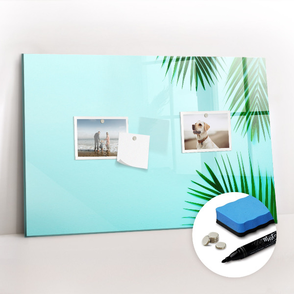 Tableau magnétique mural Feuilles tropicales