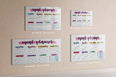 Tableau effaçable magnétique Menu de la semaine