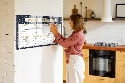 Tableau magnétique mural Planificateur de repas Star