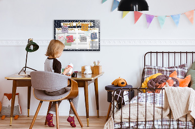 Tableau magnétique mural Planificateur de repas Star