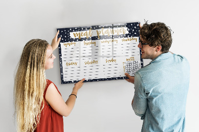 Tableau magnétique mural Planificateur de repas Star